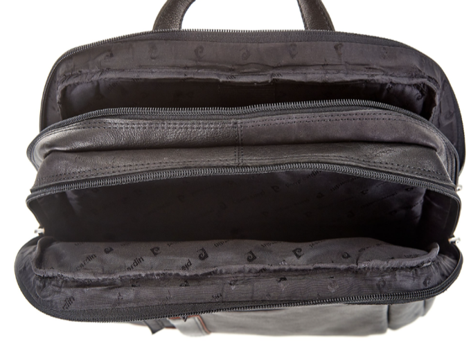 Pierre Cardin black leather backpack