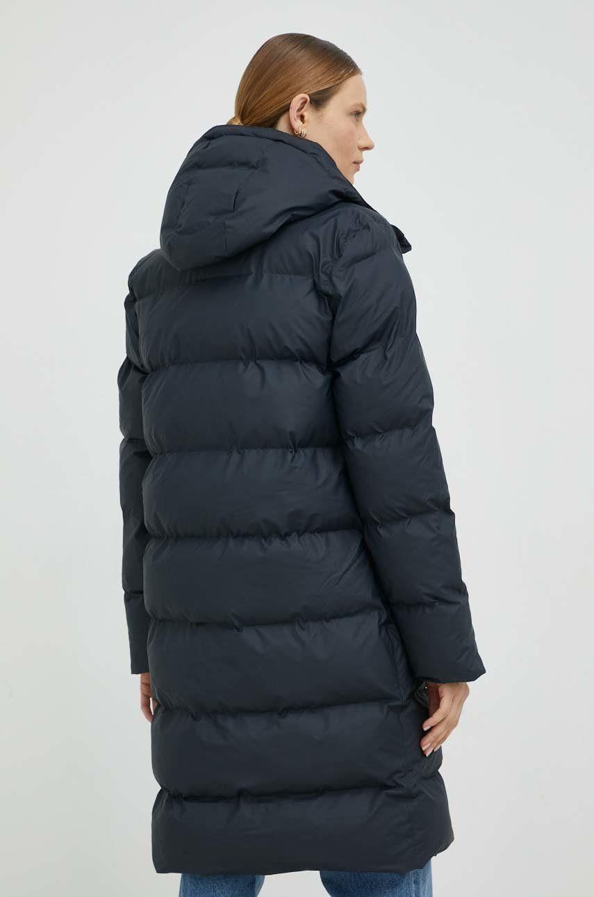 RAINS UNISEX Puffer navy long jacket