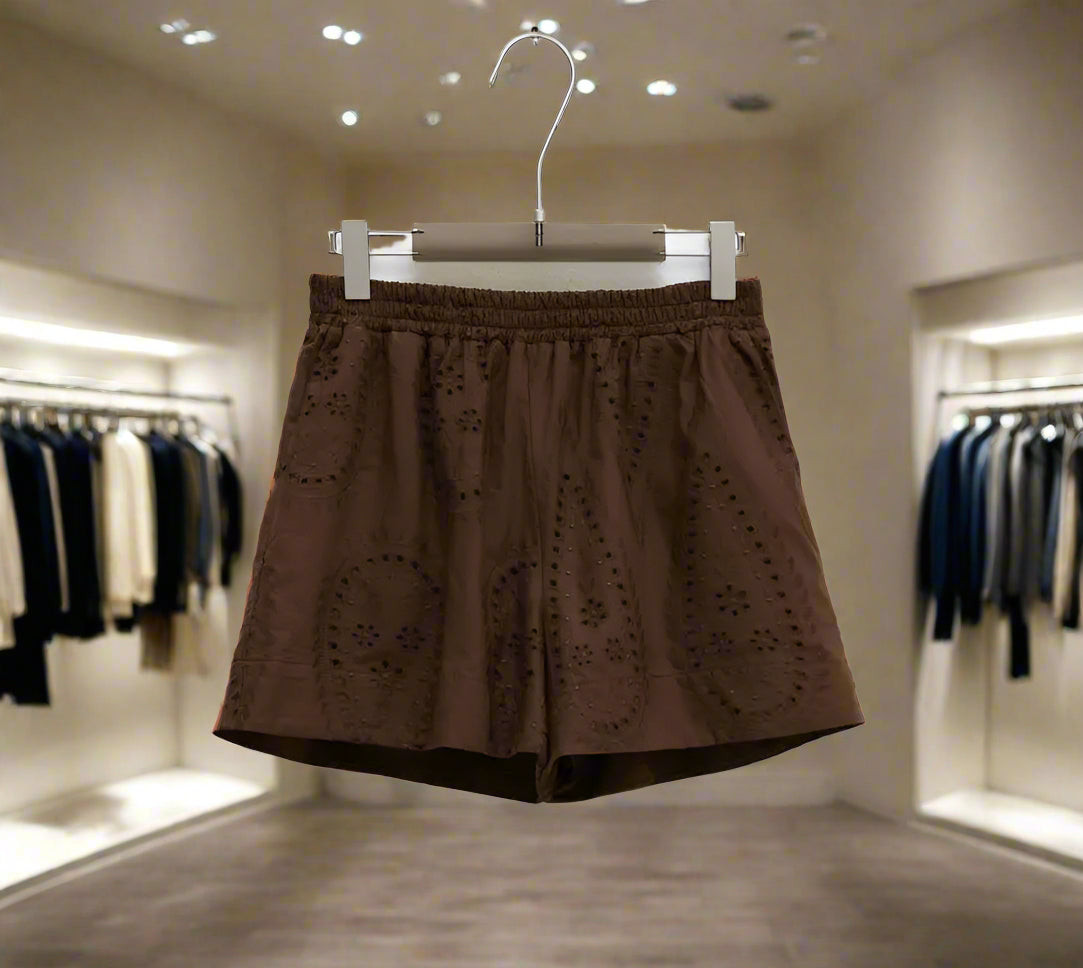 Lumina rudi laisvalaikio šortai moterims