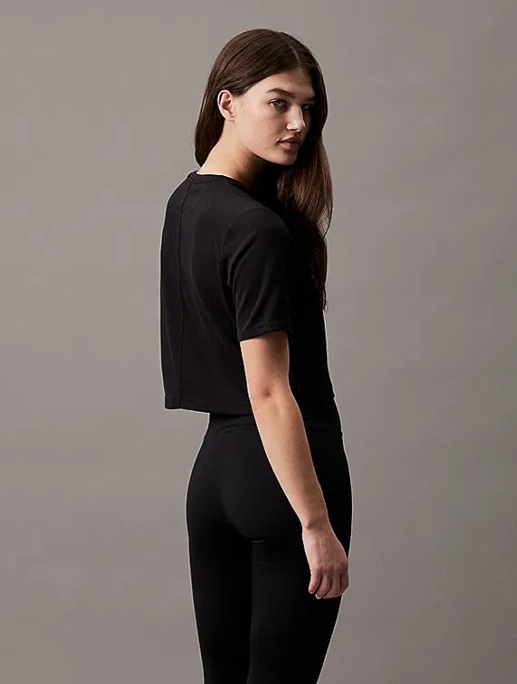 CALVIN KLEIN juodi laisvalaikio marškinėliai moterims