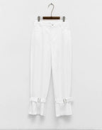 LUMINA baltos kelnės moterims