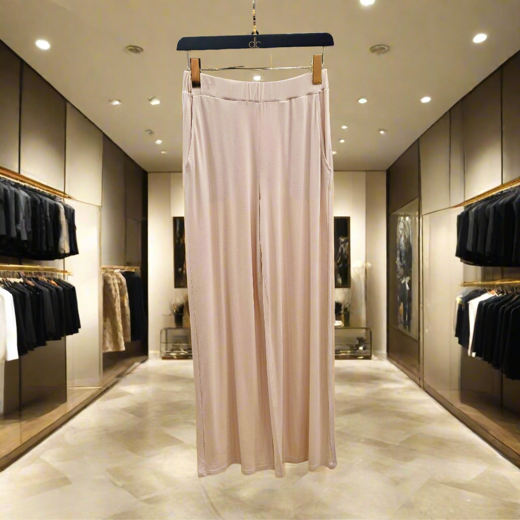 PEPPER Cream flared pants for women