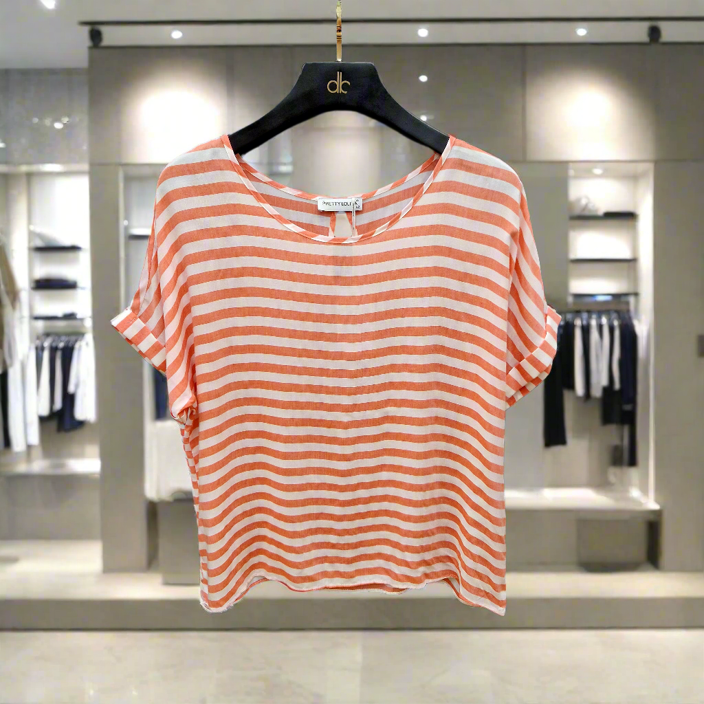 PRETTY LOLITA lengva dryžuota palaidinė moterims