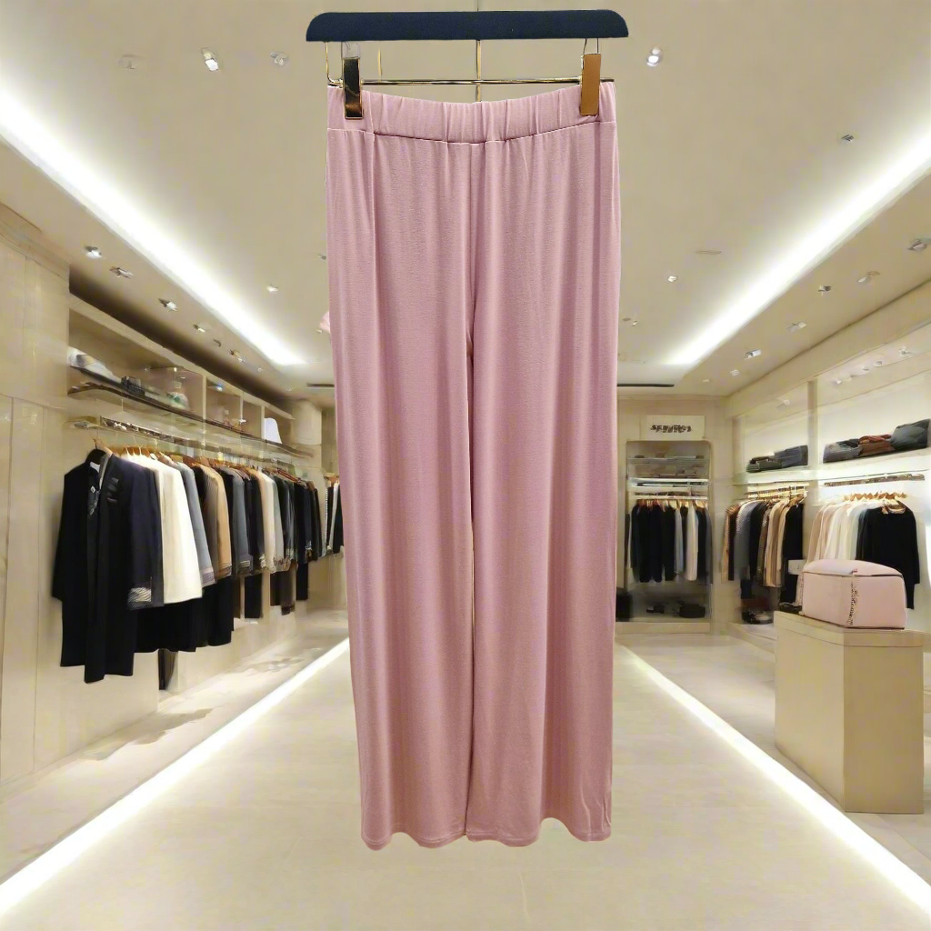 PEPPER Blush Pink platėjančios kelnės moterims