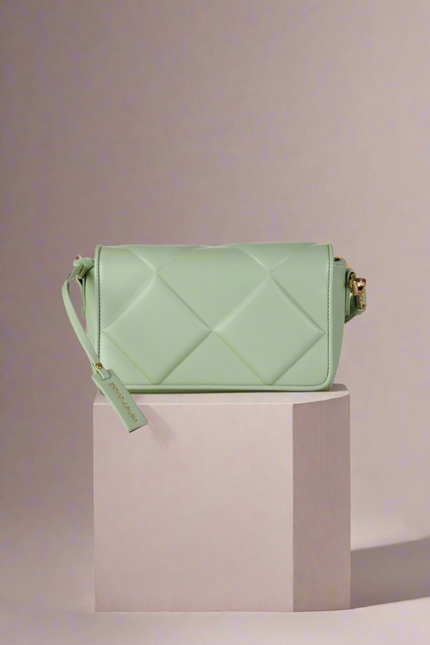 Pierre Cardin eco-leather green shoulder bag for women