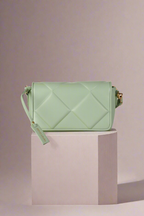 Pierre Cardin eco-leather green shoulder bag for women