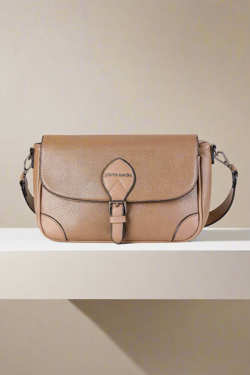 Pierre Cardin cream leather handbag