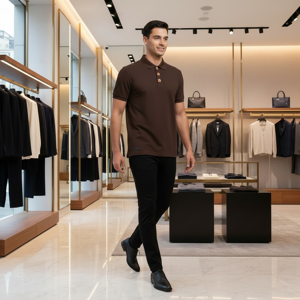 PEPPER Chocolate Special Edition Pique polo marškinėliai vyrams