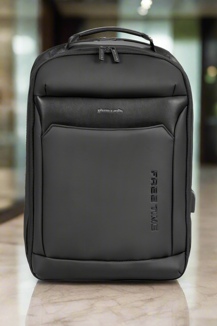 Pierre Cardin black backpack for men