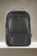 Pierre Cardin black genuine leather backpack for men