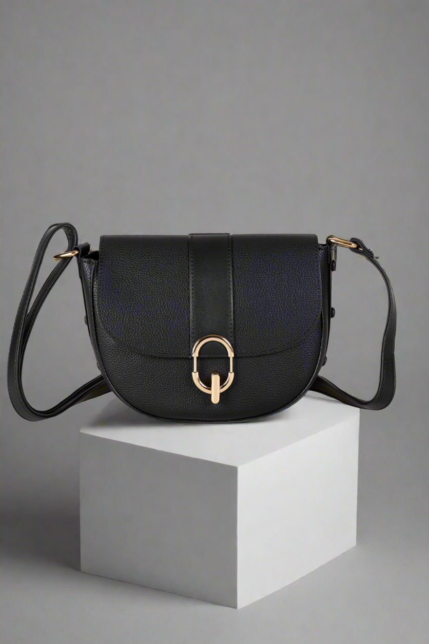 Pierre Cardin eco-leather black shoulder bag for women