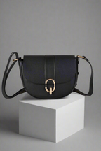 Pierre Cardin eco-leather black shoulder bag for women