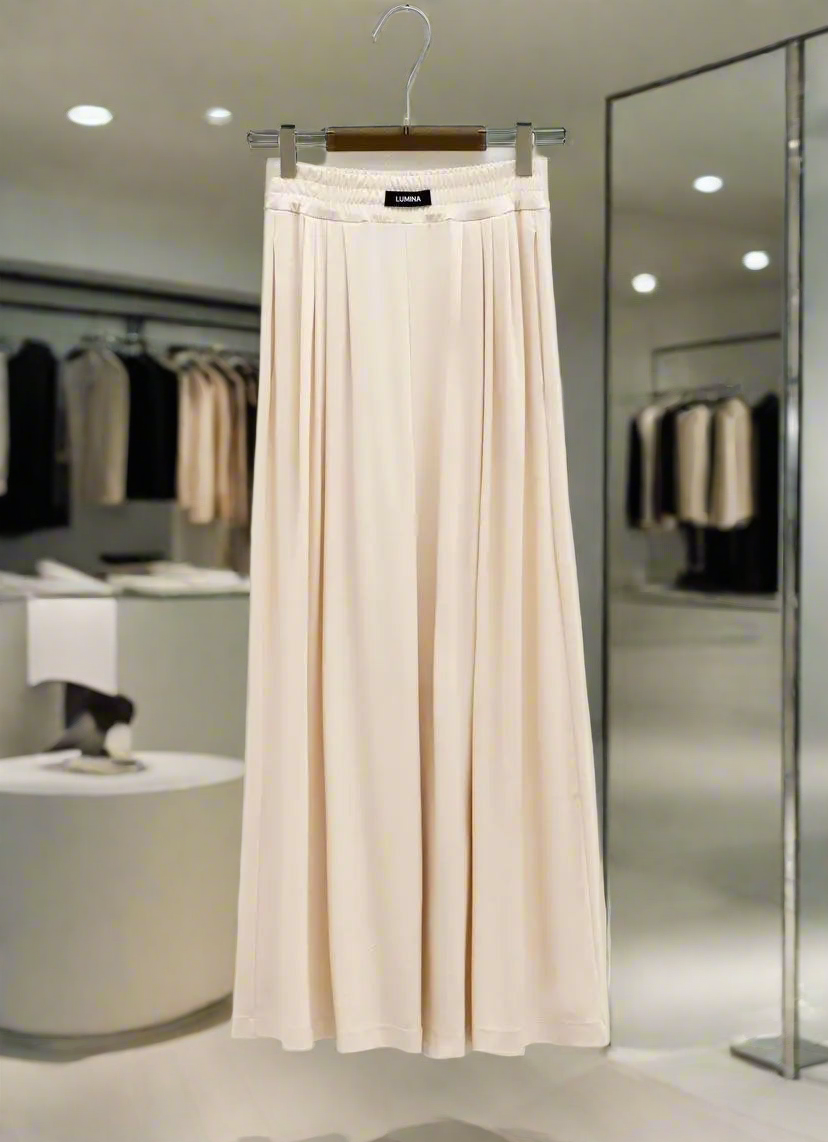 Lumina kreminės laisvalaikio kelnės moterims