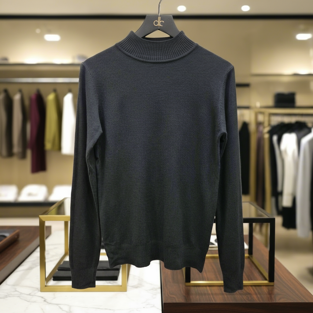 Moni&amp;co black turtleneck sweater for women