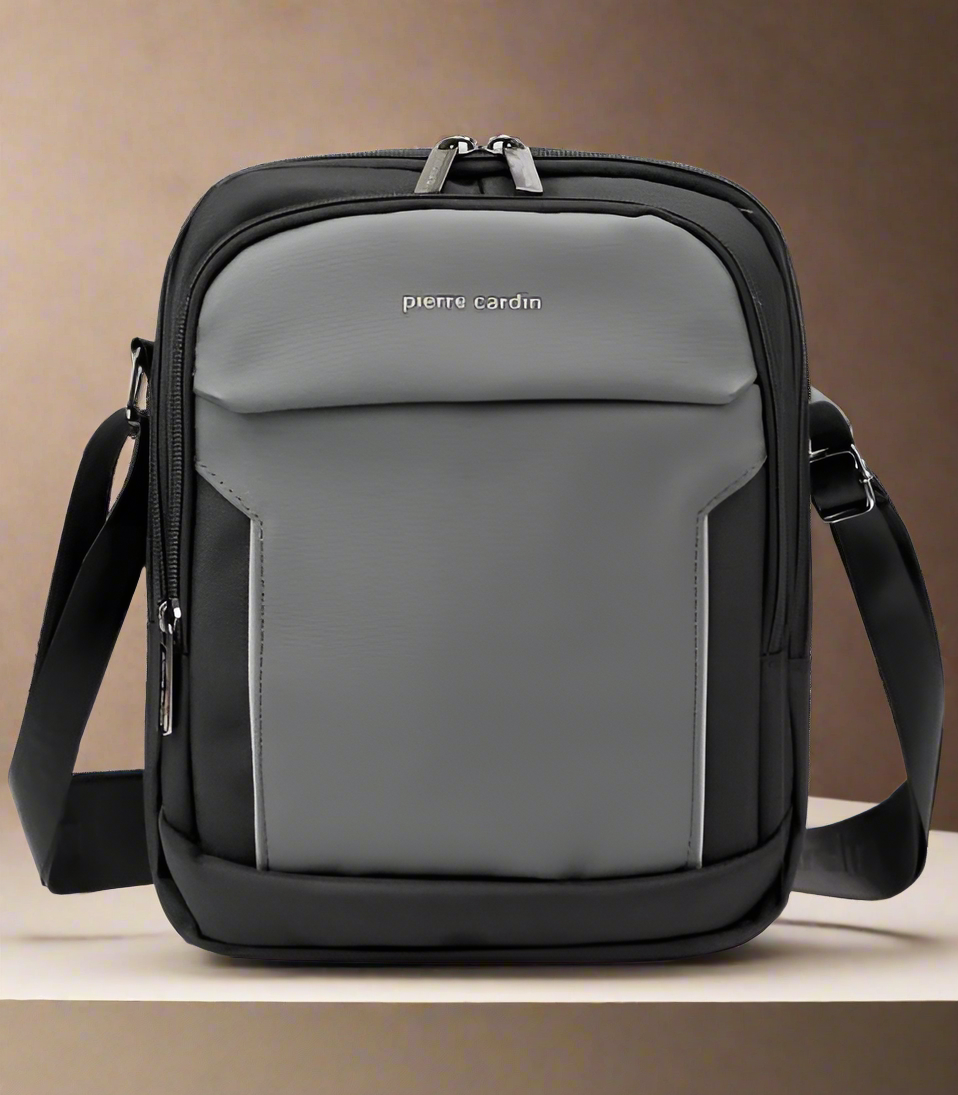 Pierre Cardin gray handbag for men