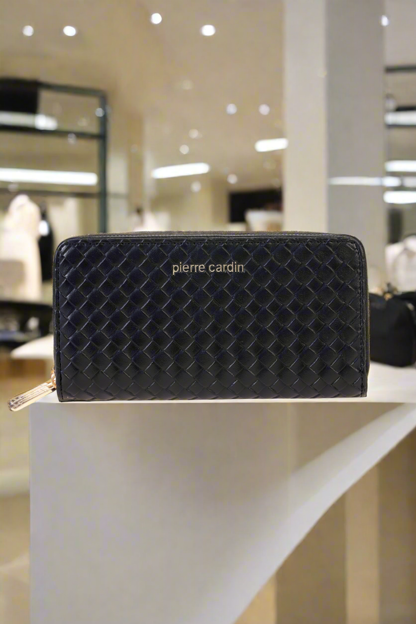 Pierre Cardin juoda eko odos piniginė moterims