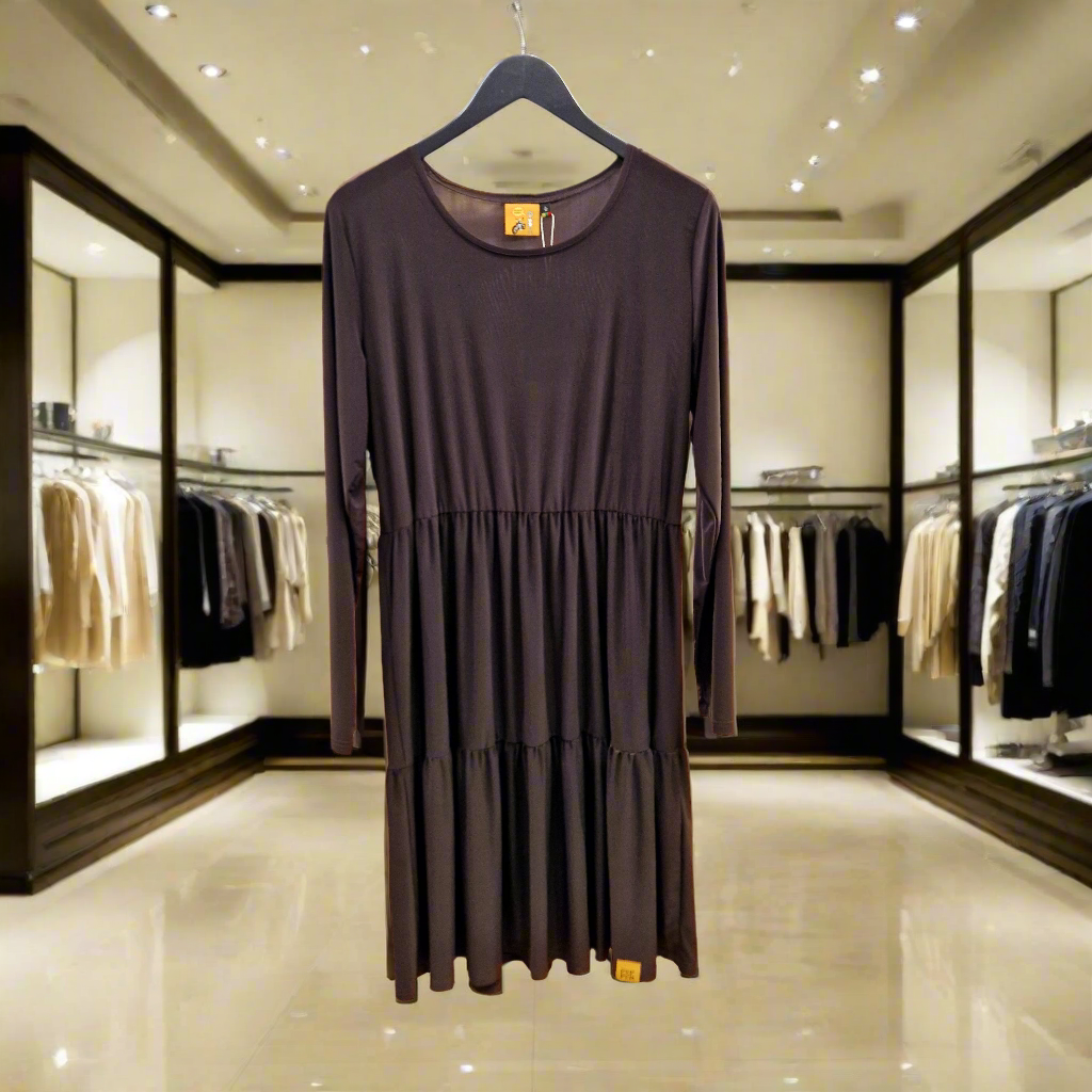 PEPPER Chocolate long sleeve dress for women