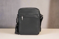 Antonio Basile black eco-leather handbag for men