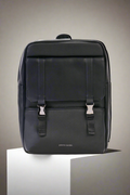 Pierre Cardin black eco leather backpack for men