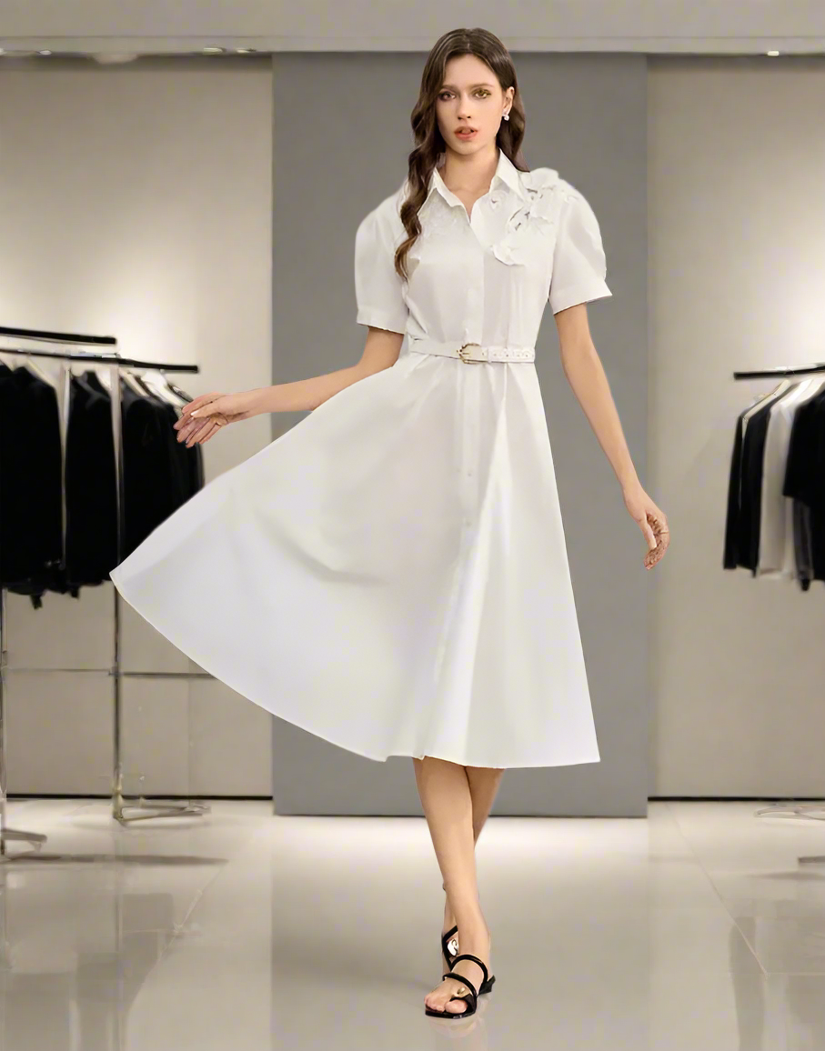 CHANCE OFF white dress for women