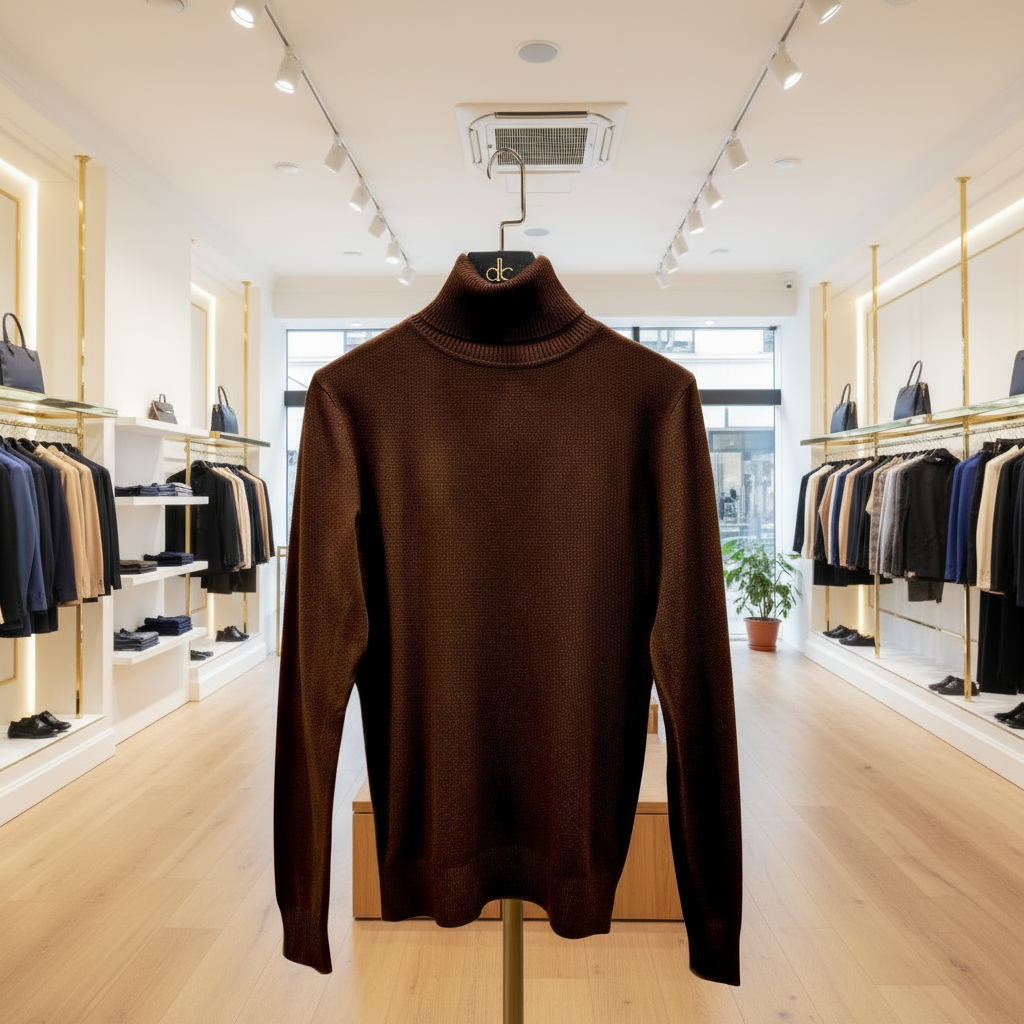 Moni&amp;co brown turtleneck sweater for women