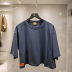 PEPPER Ombre Blue crop top marškinėliai moterims