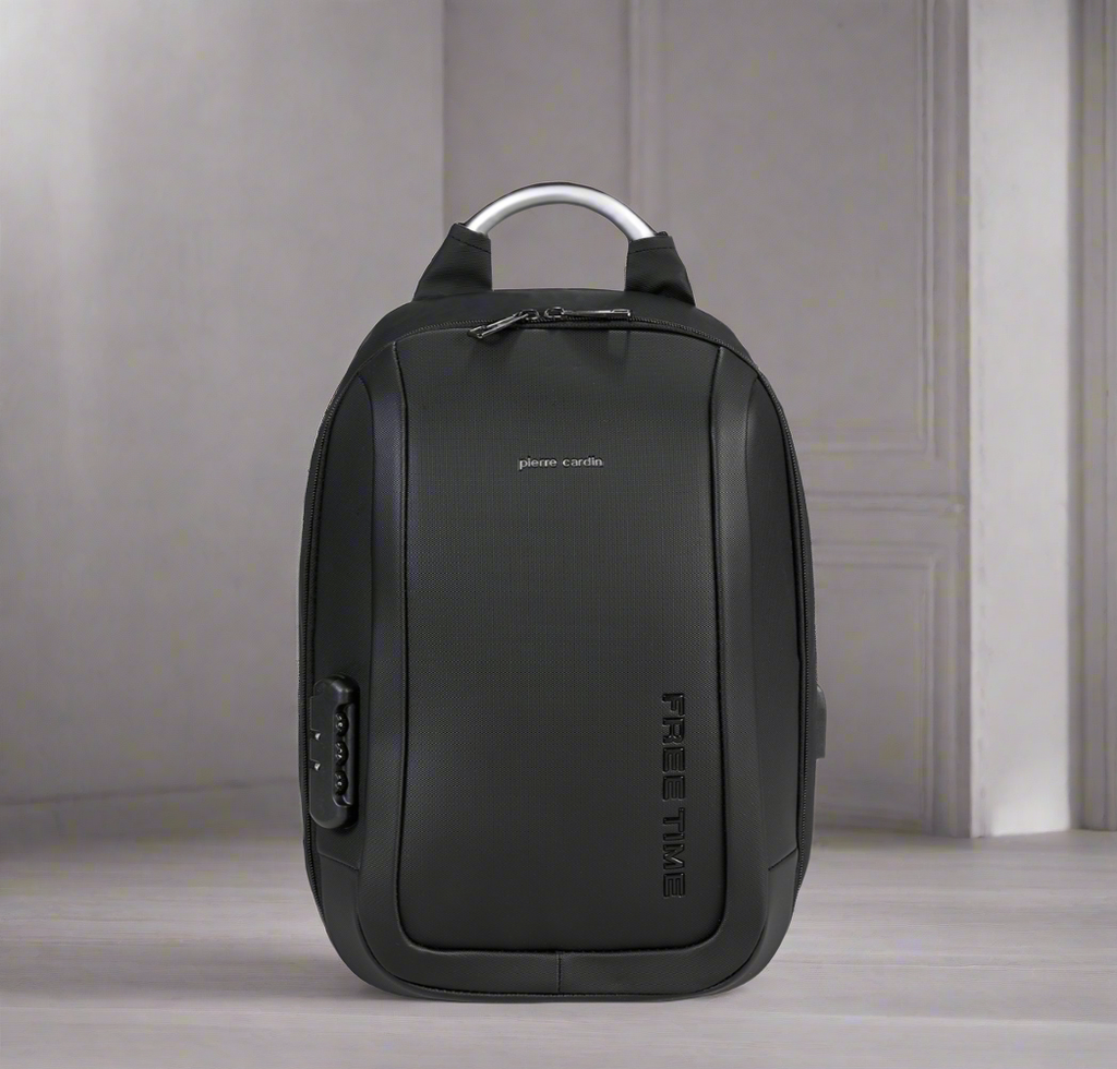 Pierre Cardin eco leather unisex travel backpack 4452