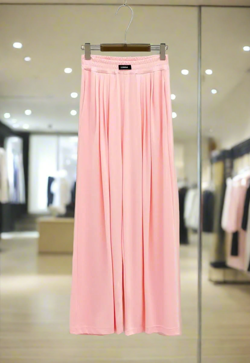 Lumina rožinės laisvalaikio kelnės moterims