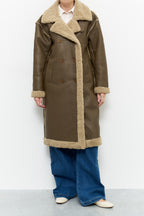 Lumina  rudas paltas moterims