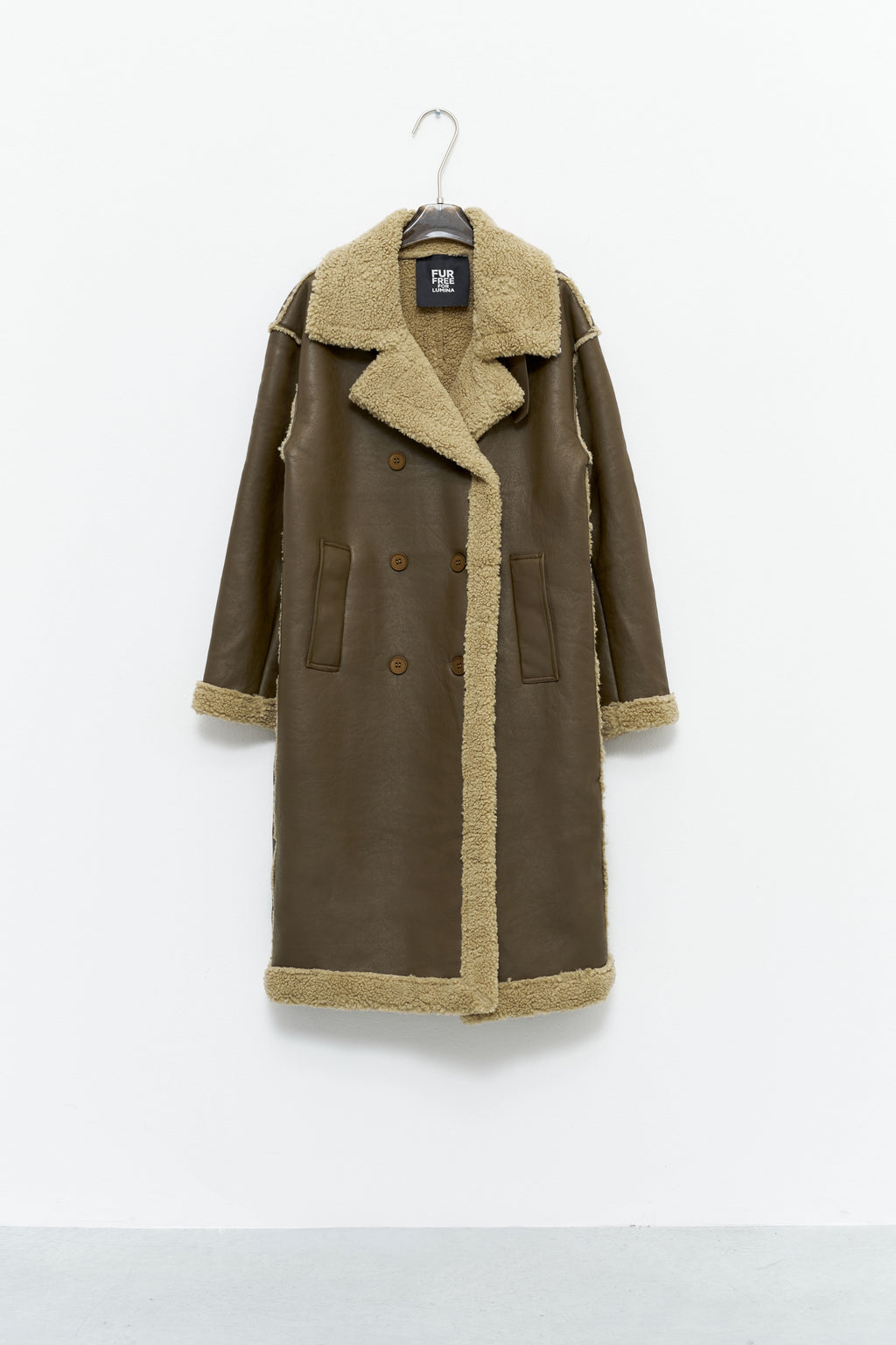 Lumina  rudas paltas moterims