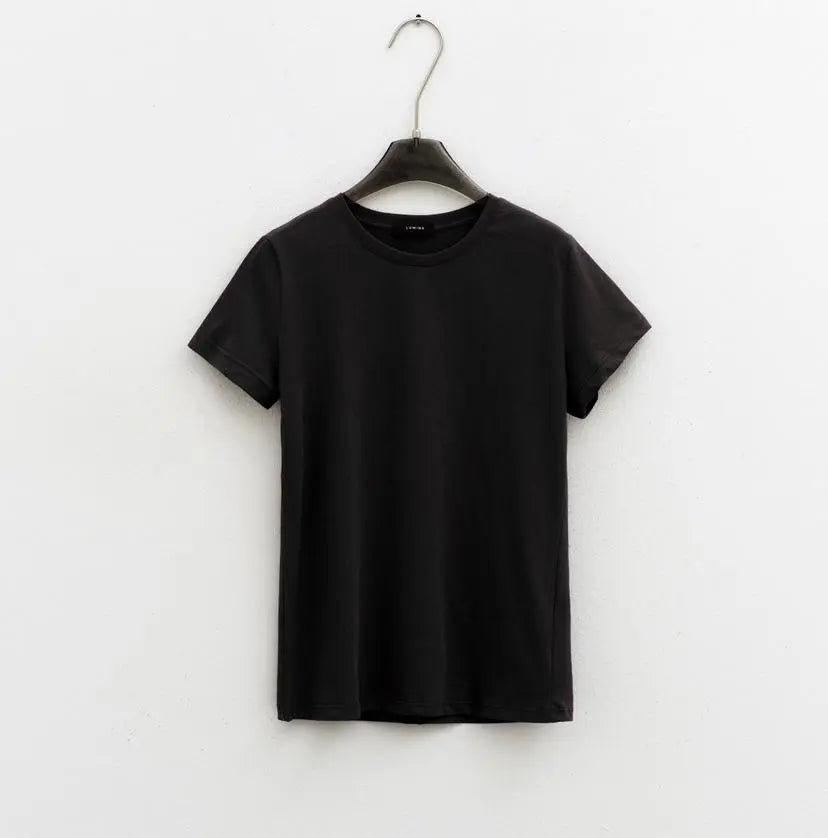 Lumina black casual t-shirt for women