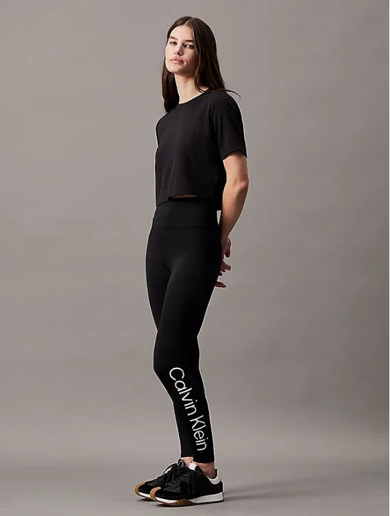 CALVIN KLEIN juodi laisvalaikio marškinėliai moterims