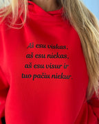 PEPPER Magic Red sweatshirt with fluff and hood for women