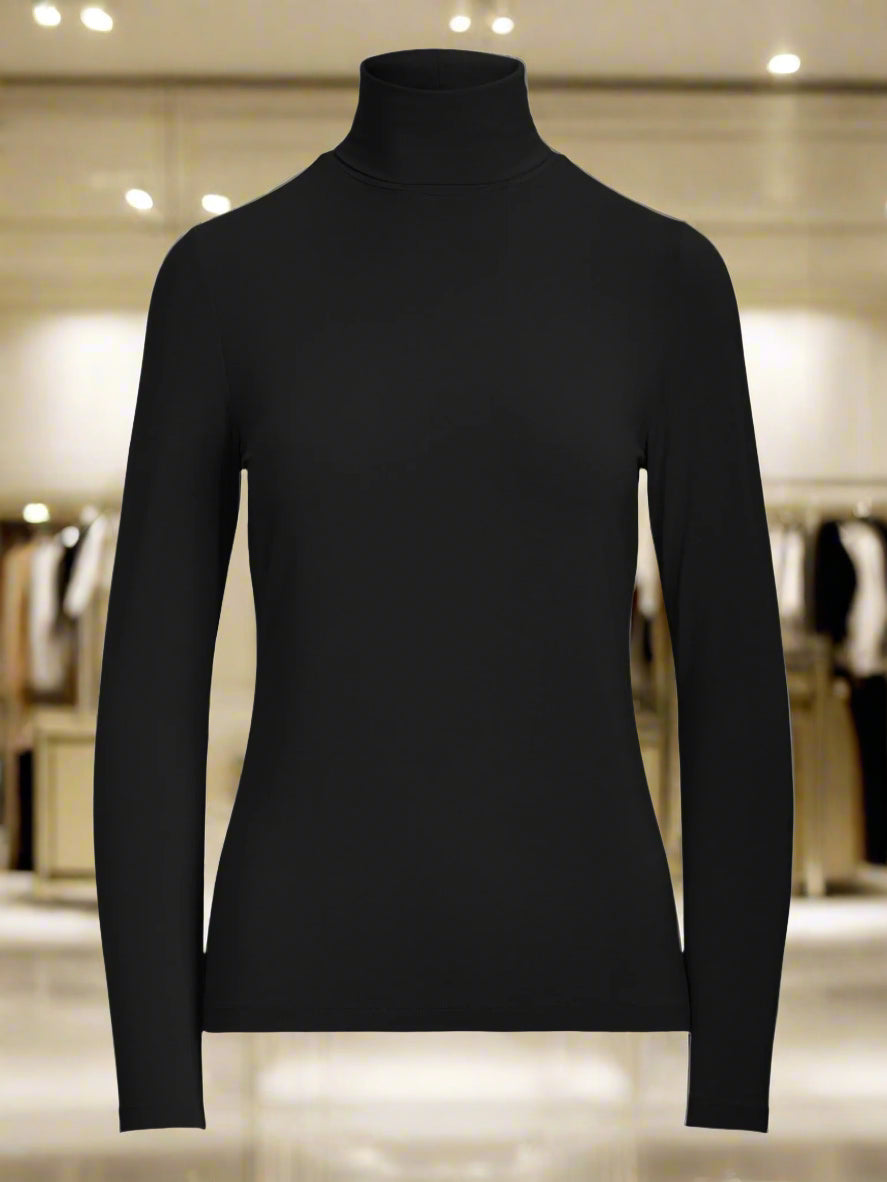Moni&amp;co black turtleneck sweater for women