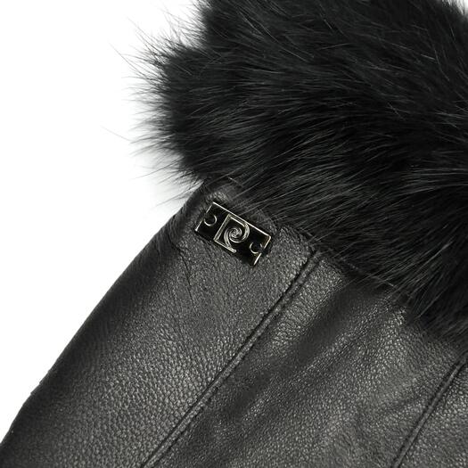 PIERRE CARDIN natūralios odos juodos pirštinės moterims