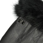 PIERRE CARDIN natūralios odos juodos pirštinės moterims