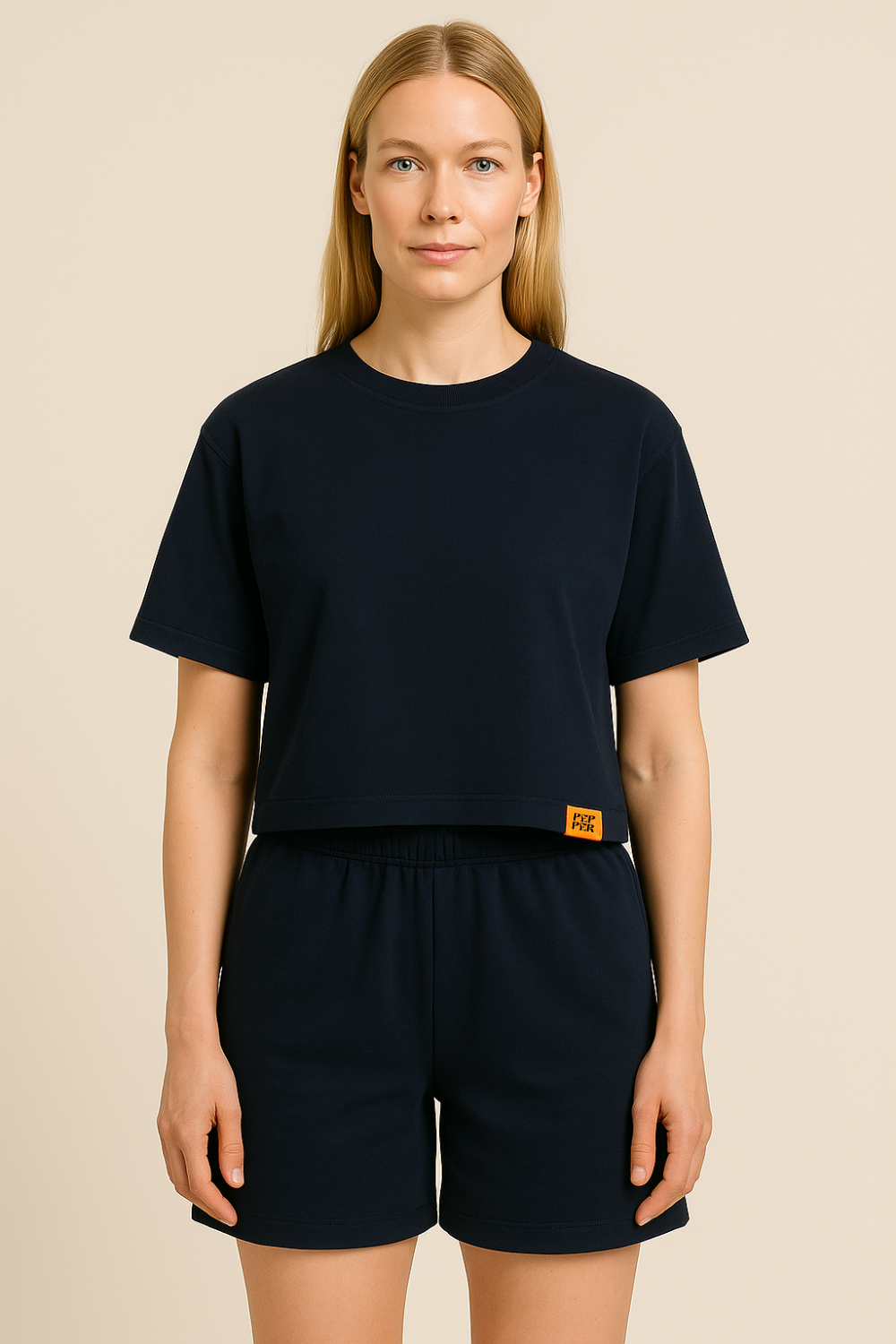 PEPPER Navy trumpi one size šortai moterims