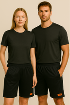 PEPPER sport black breathable shorts for men