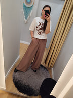 LUMINA rudos kelnės moterims