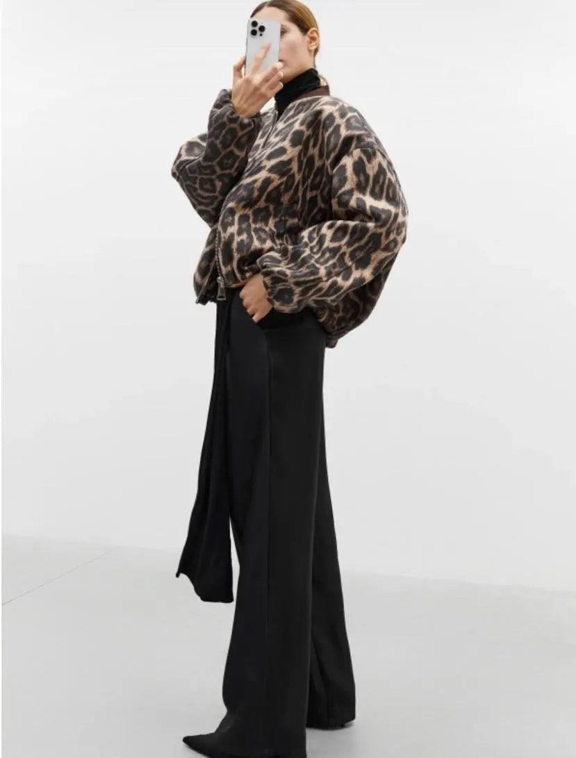 LUMINA brown bomber jacket for women