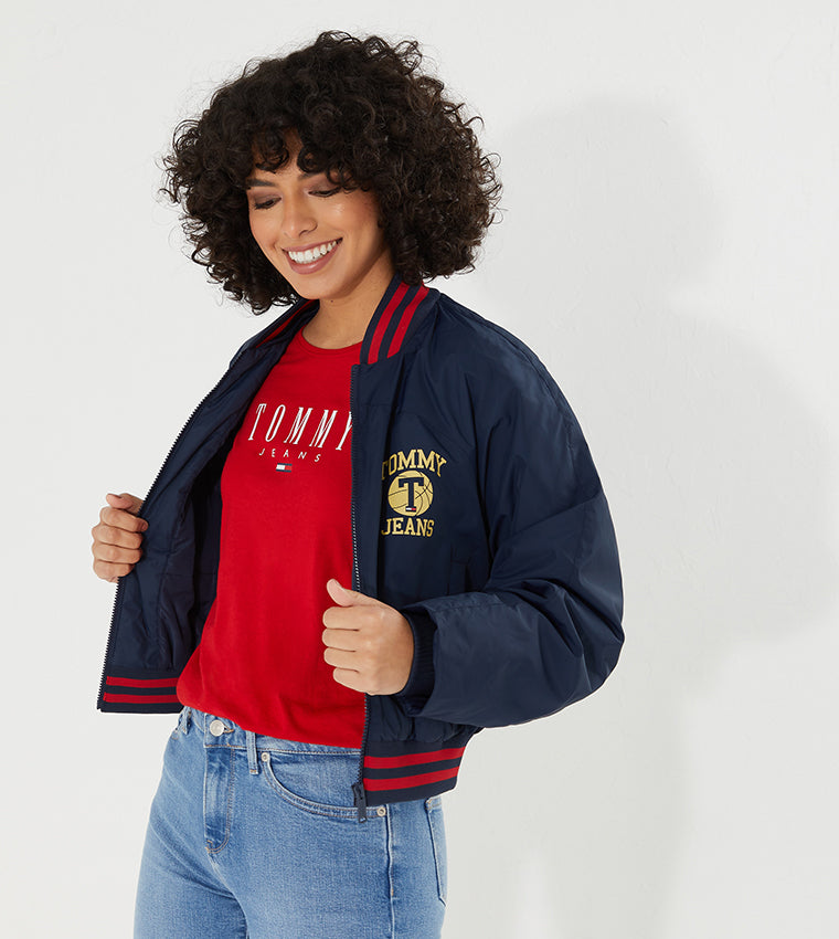 TOMMY JEANS striukė moterims su gobtuvu