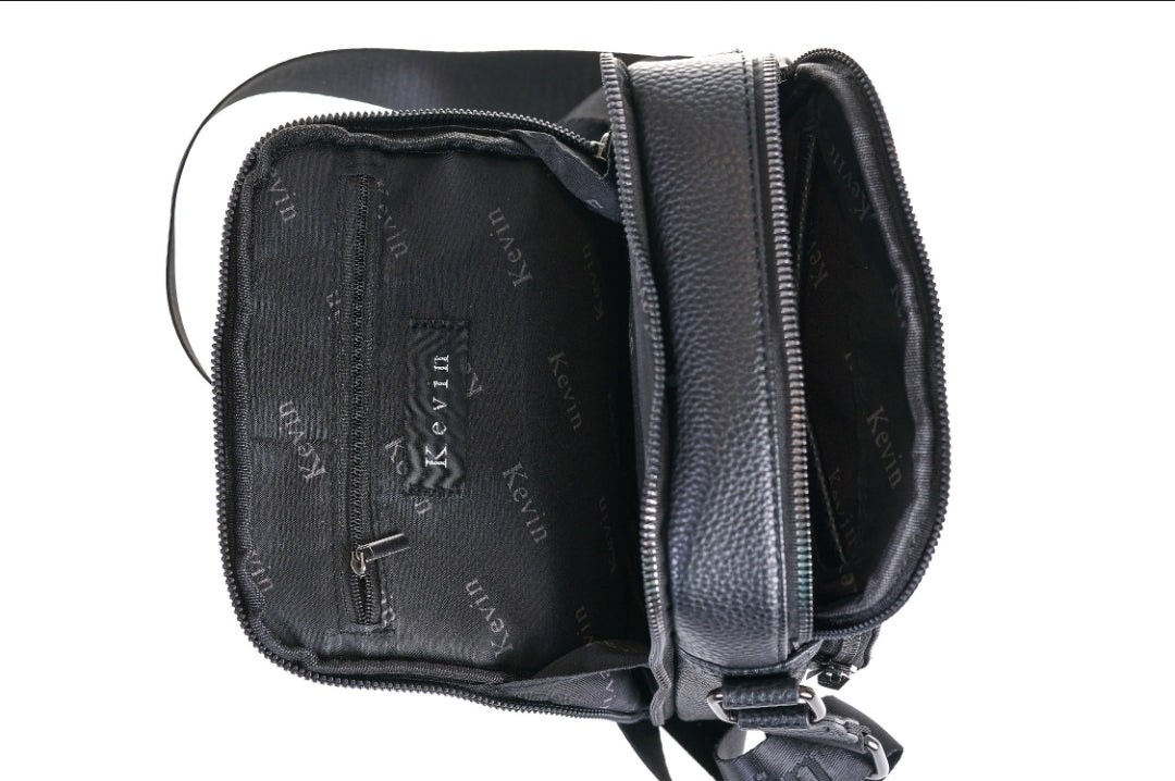 Kevin Jeans black eco leather handbag for men