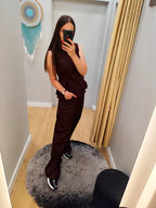 LUMINA rudos kelnės moterims