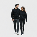 PEPPER UNISEX Dream Black sweater with fluff