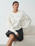 CHANCE OFF white sweater for women