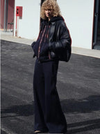 LUMINA mėlynos laisvalaikio kelnės moterims