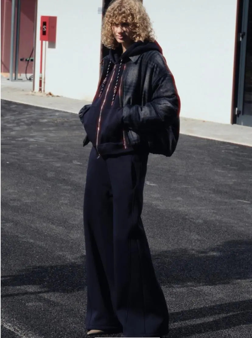 LUMINA mėlynos laisvalaikio kelnės moterims