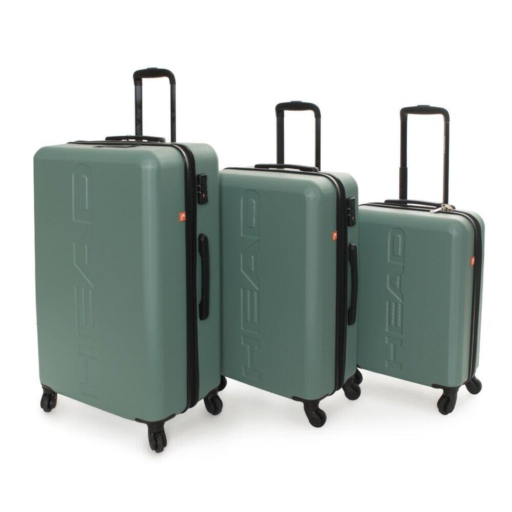 HEAD green suitcases