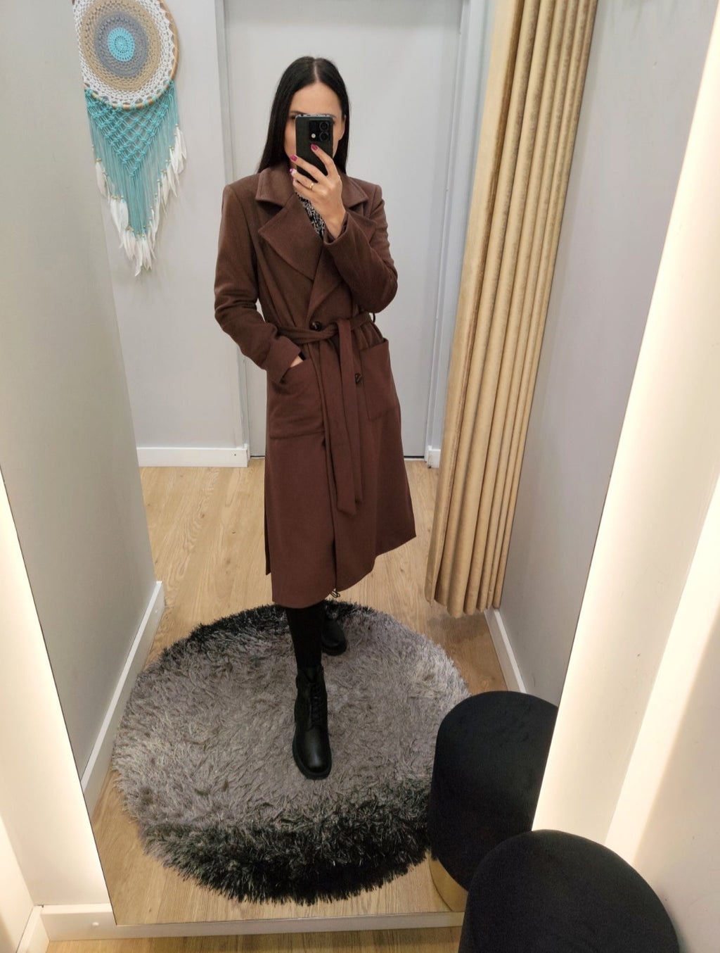 Altamira brown coat for women