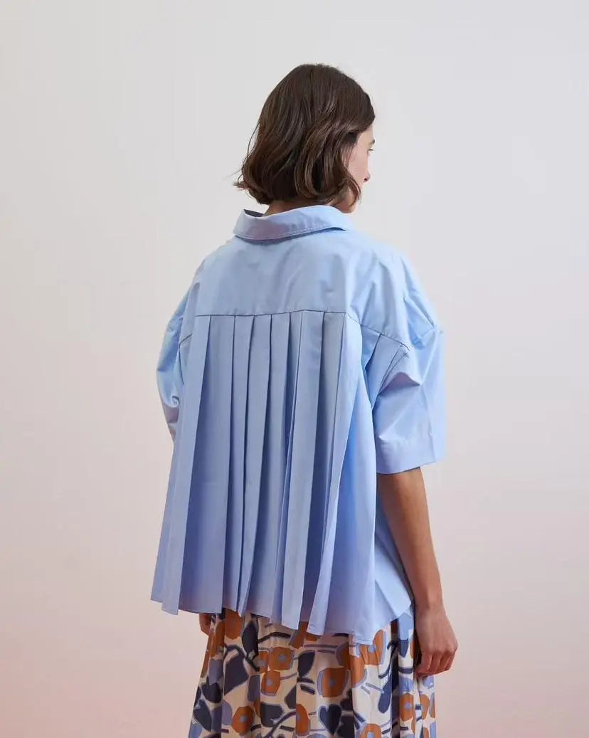 GIOYA & Co mėlyni marškiniai moterims